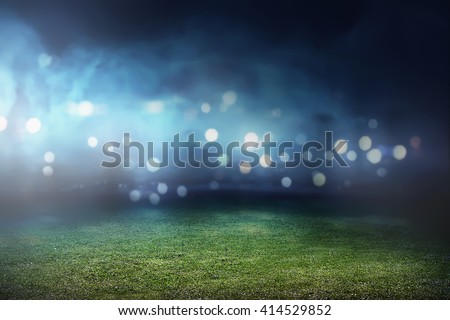 Image of empty football stadium background. You can put your design