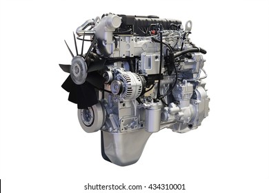 The image of an engine under the white background