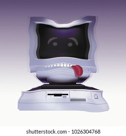An image of Exhausted computer