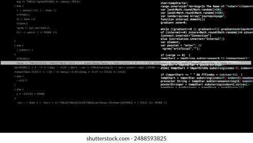 Image of expanding ring of binary data over text data processing on black background. Connection, data, processing, digital interface and communication, digitally generated image.