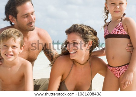 Image of Family on a beach
