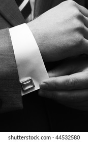 Image Fastening Cuff In Black And White