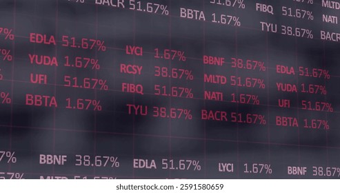 Image of financial data processing. Global connections, computing and data processing concept digitally generated image.