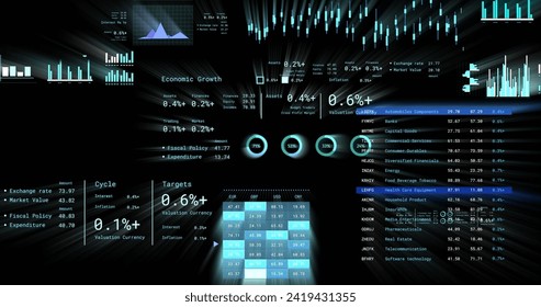 Image of financial data processing with numbers over black background. Global networks, business, finances, computing and data processing concept digitally generated image. - Powered by Shutterstock - Get 15% off with code: PIKWIZARD15