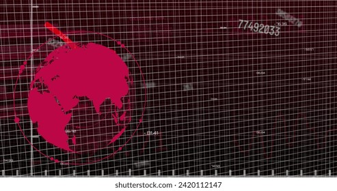 Image of financial data processing over grid background. Global business, finances, computing and data processing concept digitally generated image. - Powered by Shutterstock - Get 15% off with code: PIKWIZARD15