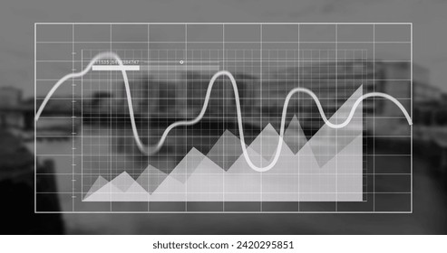 Image of financial data processing over city. Global business, finances, computing and data processing concept digitally generated image. - Powered by Shutterstock - Get 15% off with code: PIKWIZARD15