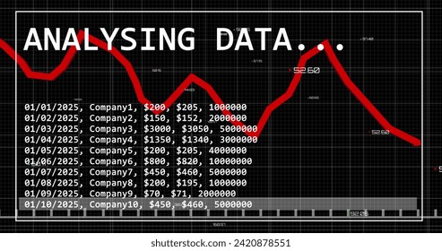 Image of financial data processing over black background. Global business, finances, computing and data processing concept digitally generated image. - Powered by Shutterstock - Get 15% off with code: PIKWIZARD15