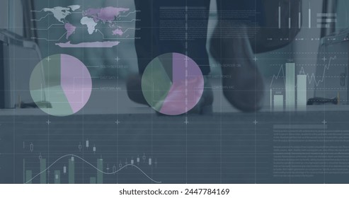 Image of financial data processing over business people. global business, connections and data processing concept digitally generated image. - Powered by Shutterstock - Get 15% off with code: PIKWIZARD15
