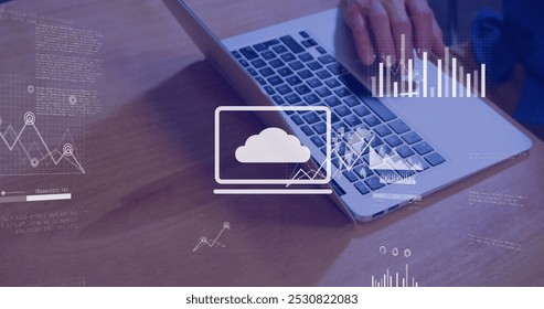 Image of financial data processing over businessmen using laptop. global business, finances, data processing and digital interface concept digitally generated image. - Powered by Shutterstock - Get 15% off with code: PIKWIZARD15