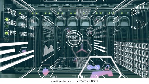 Image of financial data processing over computer servers. Global finance, business, connections, computing and data processing concept digitally generated image. - Powered by Shutterstock - Get 15% off with code: PIKWIZARD15
