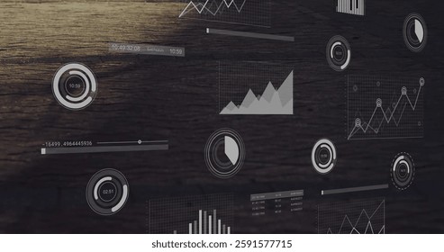 Image of financial data processing over city. Global finance, business, connections, computing and data processing concept digitally generated image.