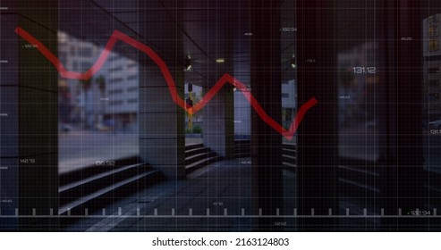 Image of financial graphs and data over timelapse with citylife. global finance, economy and technology concept digitally generated image.