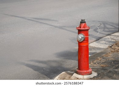 Image of a fire hydrant installed on a residential road in Korea