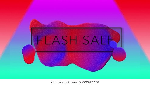 Image of flash sale text over vibrant pattern background. Cyber sales, retail, shopping, digital interface, communication, computing and data processing concept digitally generated image. - Powered by Shutterstock