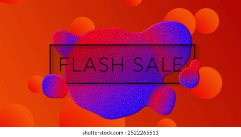 Image of flash sale text over vibrant pattern background. Cyber sales, retail, shopping, digital interface, communication, computing and data processing concept digitally generated image. - Powered by Shutterstock