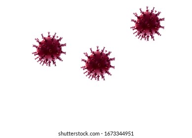 Image Of Flu COVID-19 Virus Cell.Coronavirus Disease COVID-19 Infection.China Pathogen Respiratory Influenza Covid Virus Cells. New Official Name For Coronavirus Disease Named COVID-19.