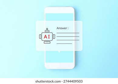 Image of getting answers using conversational AI on a smartphone