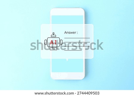Image of getting answers using conversational AI on a smartphone