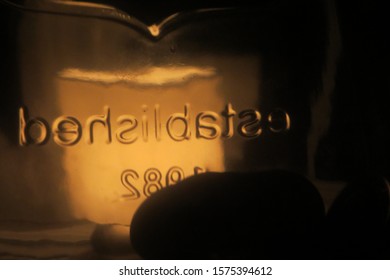 Image Of A Glass Mason Jar That Says 