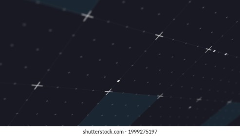 Image of glowing blue squares and moving markers on grid background. digital interface connection and communication concept digitally generated image. - Powered by Shutterstock - Get 15% off with code: PIKWIZARD15