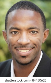 Image Of A Handsome Black Man Smiling