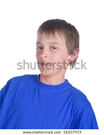 Similar – Image, Stock Photo oung teen wearing a yellow basketball sleeveless smiling