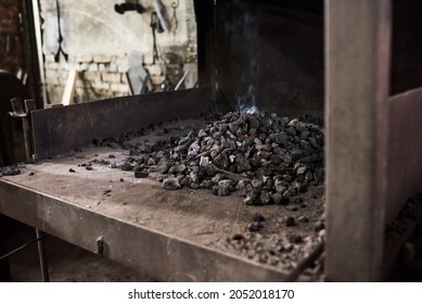 Image Of Heap Of Hot Coal In The Furnace At The Factory