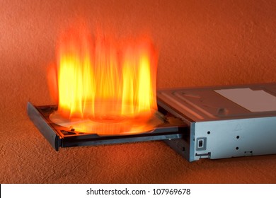 A Image Illustrating Visual Pun Of The Name CD Burner.