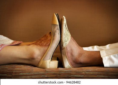 Image Of Indian Bride And Groom's Wedding Shoes