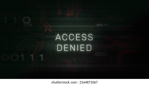 Image of interference over access denied text, data processing and computer circuit board. global technology, computing and digital interface concept digitally generated image. - Powered by Shutterstock - Get 15% off with code: PIKWIZARD15