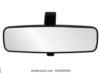 Image of interior rearview mirrors , car part isolated on white background - Shutterstock ID 1692403963