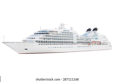 The image of an isolated cruise ship