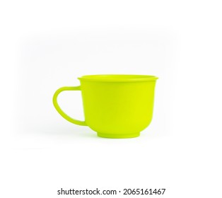 An image isolated a single ceramic teacup green color for drink on white background with clipping path. - Shutterstock ID 2065161467