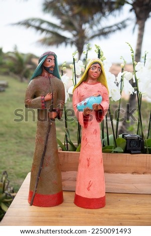 image jesus and mary made of clay