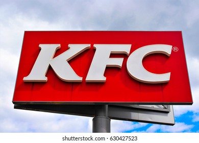 An Image of a KFC Logo - Bielefeld/Germany - 2017 April 29