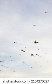 Image Of Kite Field, Many Kites Flying In The Sky