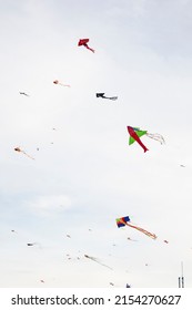 Image Of Kite Field, Many Kites Flying In The Sky