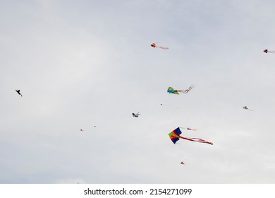 Image Of Kite Field, Many Kites Flying In The Sky