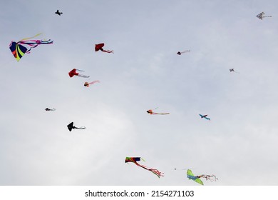 Image Of Kite Field, Many Kites Flying In The Sky