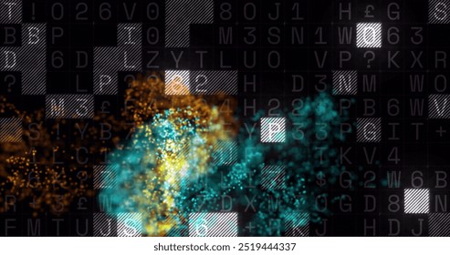 Image of light spots over data processing on black background. Pattern, technology and digital interface concept digitally generated image. - Powered by Shutterstock - Get 15% off with code: PIKWIZARD15