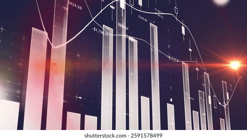 Image of light trails over data processing on black background. Global technology, computing and digital interface concept digitally generated image. - Powered by Shutterstock - Get 15% off with code: PIKWIZARD15