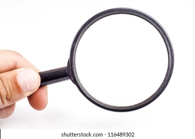 an image of magnifying glass holds by man