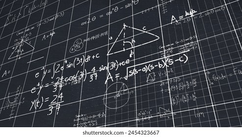 Image of mathematical data processing over black background. Global science, business, networks, connections, computing and data processing concept digitally generated image. - Powered by Shutterstock - Get 15% off with code: PIKWIZARD15
