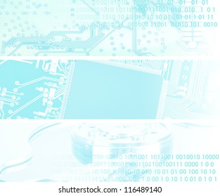 An image of microchip background - technology concept