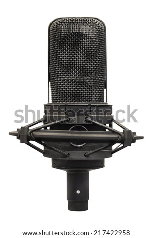 image of microphone under the white background