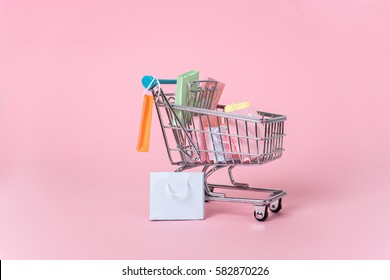 image of miniature paper bags, shopping trolley  - Powered by Shutterstock