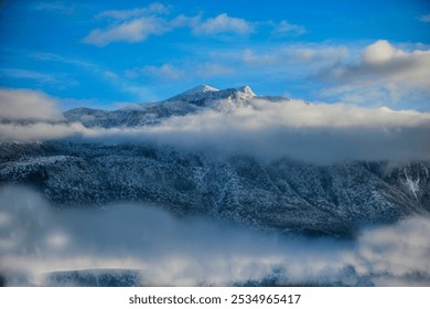 Image of a mountain range covered in clouds