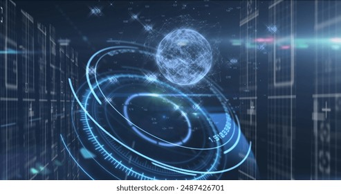 Image of moving clock over globe and data processing. Global communication network concept digitally generated image. - Powered by Shutterstock - Get 15% off with code: PIKWIZARD15