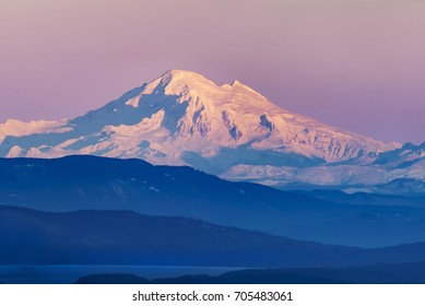 Image Of Mt. Baker In The Cascade Range Mountains, WA, USA