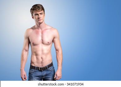 Image Muscle Man Posing Stock Photo (Edit Now) 341071712